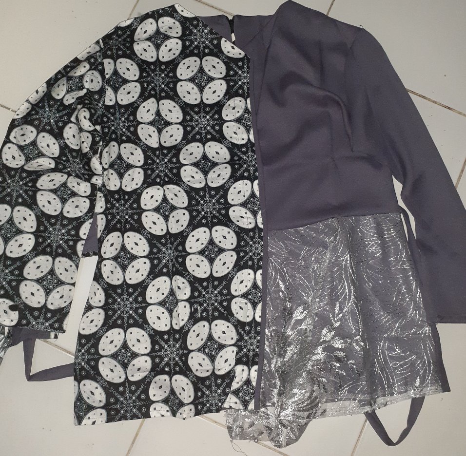 Atasan Batik Wanita Modern Blouse Batik Wanita Kombinasi Brokat Tille