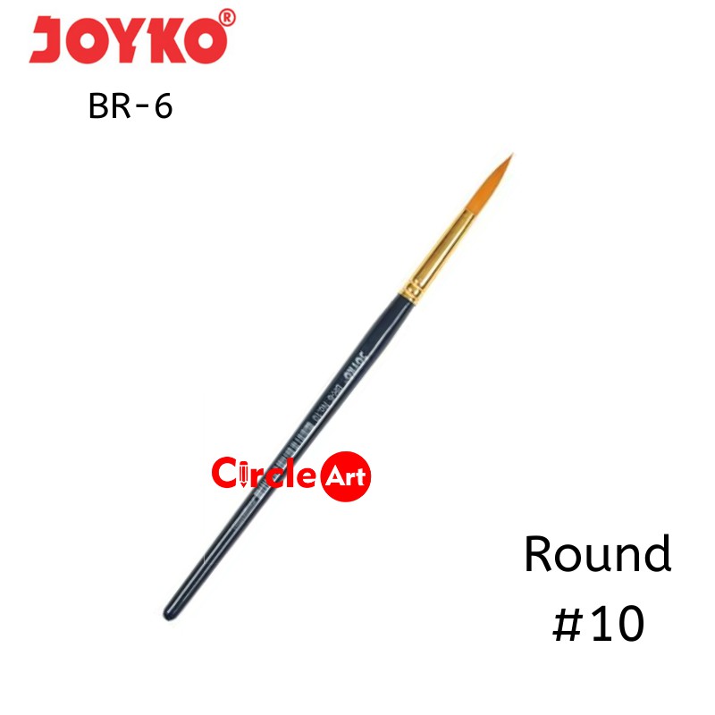 

Kuas Lukis Joyko BR-6 No.10 / Joyko Art Brush Round No.10 / Kuas Joyko