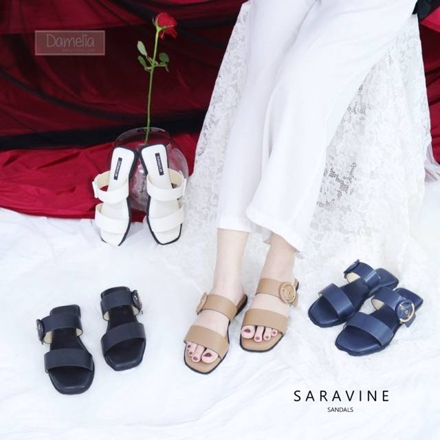 SANDAL WANITA SARAVINE Sandal Damelia melstore jkt official store