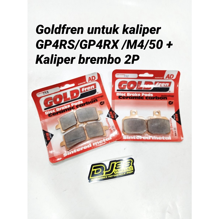 Paket kampas goldfren 258 kampas rem 152 kaliper brembo gp4rx gp4rs 2p