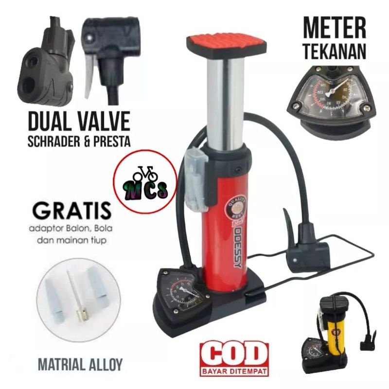 Pompa Ban Sepeda Kompa Angin Injak FOOT PUMP Pompa Injak manual sepeda/motor/mobil/bola