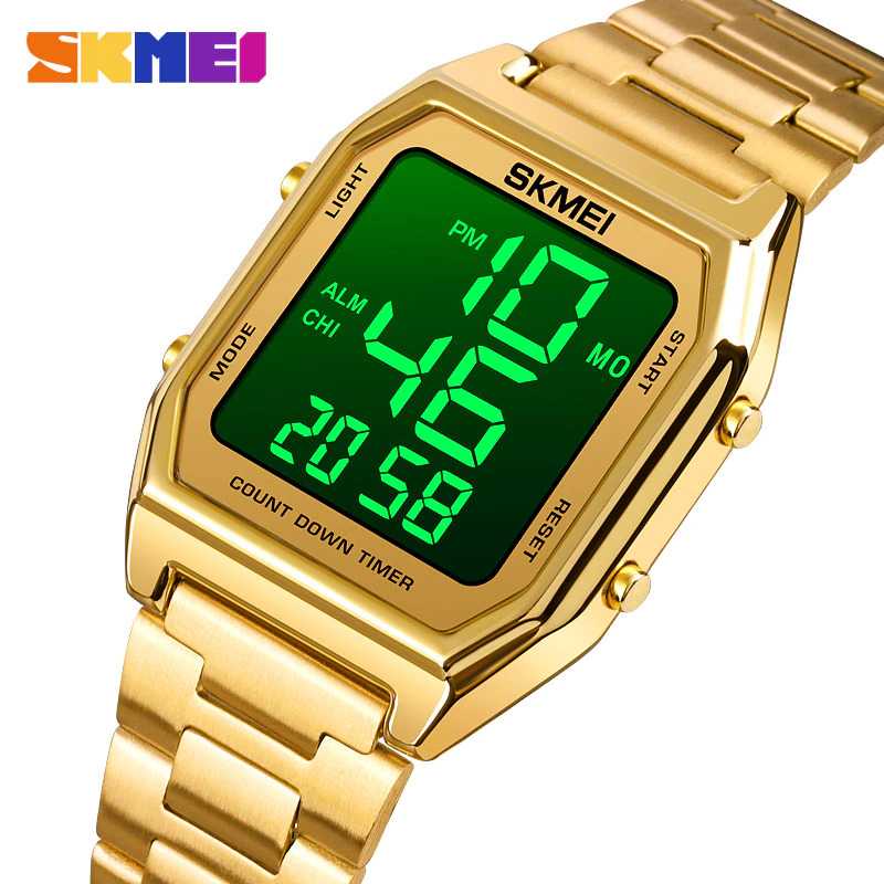 SKMEI Jam Tangan Digital Pria Strap Stainless Steel - 1735