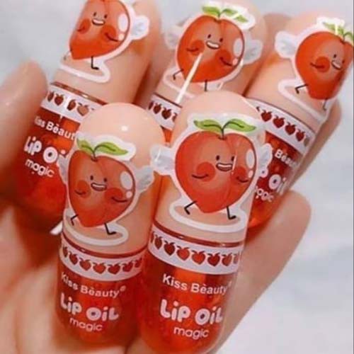 Lip Gloss Kiss Beauty Peach Magic Lip Oil Mini