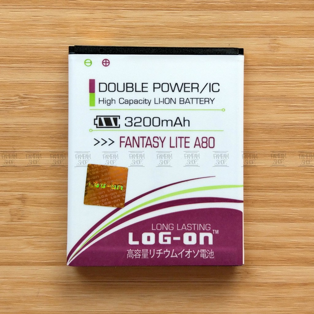 Baterai Log On Double Power Mito Fantasy Lite A80 BA-00098 BA00098 Batre Batrai BA 00098 Fantasi