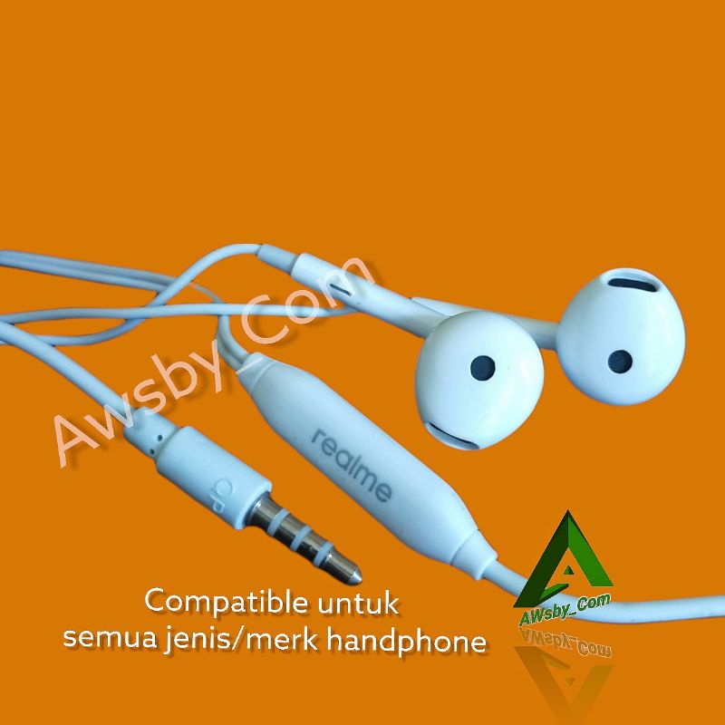 Earphone realme ori Extra bass headset realme 5/5i/7/7i/C2/C3/C11/C12/C15/ C17/5 pro/C20/C21/C25