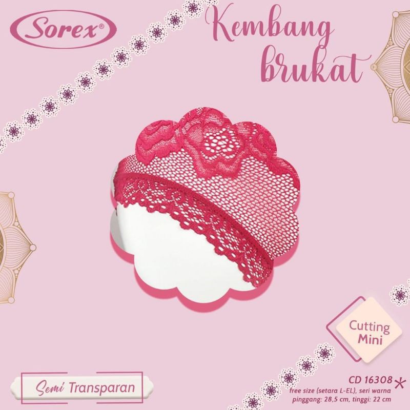 SOREX celana dalam wanita Mini Brukat 16308 Semi Transparan