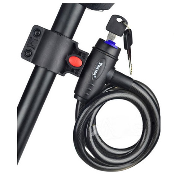 Gembok Sepeda Bentuk Tali Menggunakan Kunci - Kunci Sepeda Bentuk Tali - Gembok Sepeda Tali - Kunci