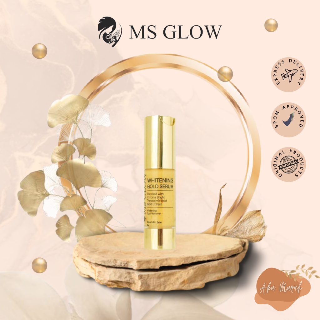 ✨ AKU MURAH ✨ MS GLOW WHITENING GOLD SERUM // Serum WHITENING GOLD  Wajah BPOM