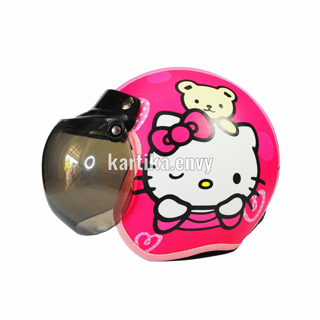 Helm Anak Gadis Model Bogo Karakter Hello Kitty