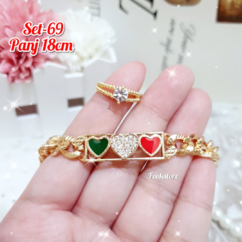 COD TERMURAH SET GELANG GRATIS CINCIN CANTIK