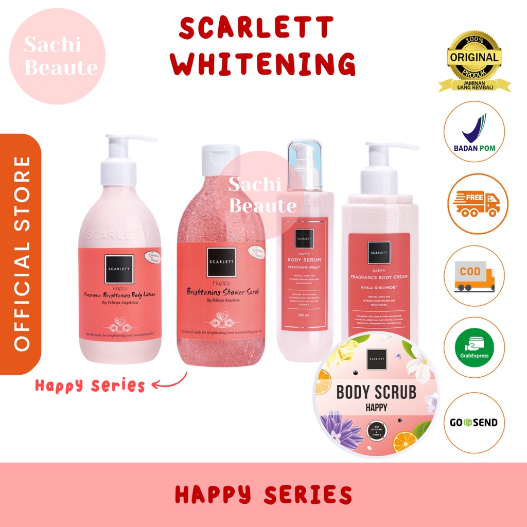 Scarlett Whitening Happy Series Scarlet Skarlet Sachi Beaute