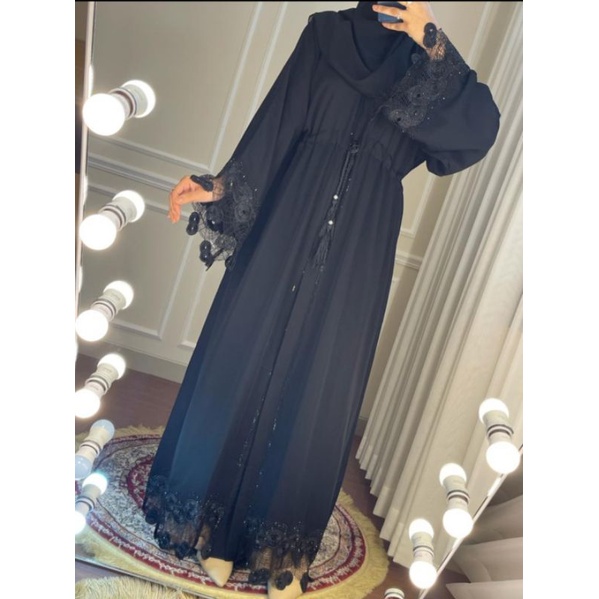 abaya hitam ori dubay