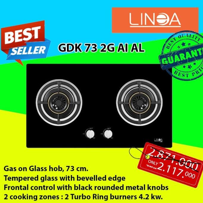 KOMPOR TANAM TEKA BY LINEA - GLASS HOB GDK 73 2G GHRT564646