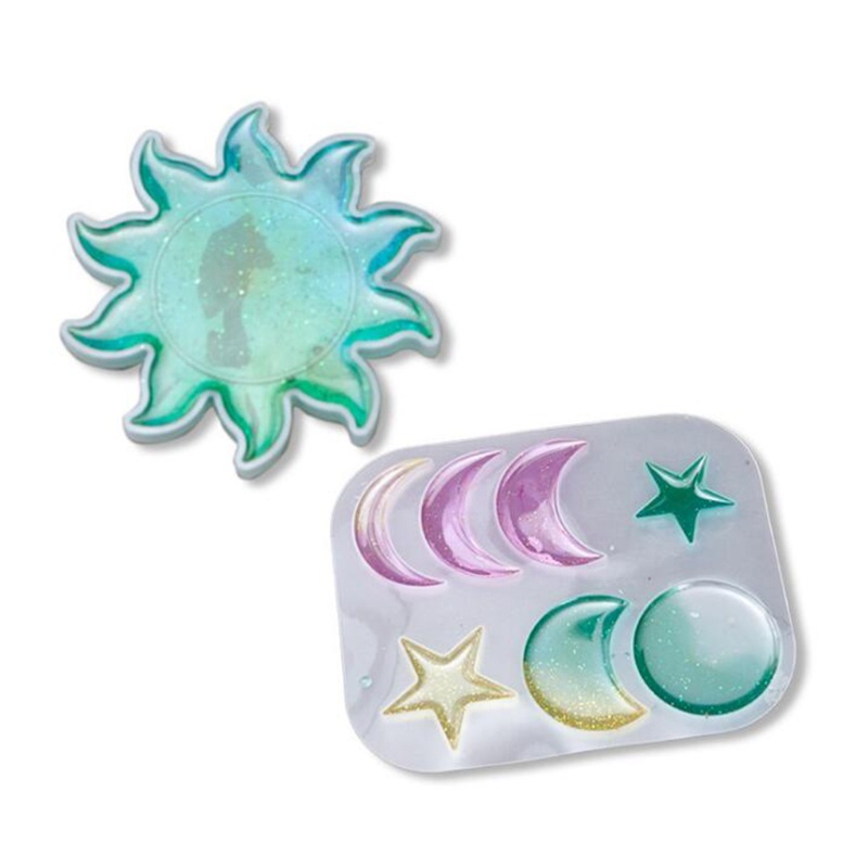 SIY  Crystal Epoxy Resin Mold Stars Moon Sun Lunar Eclipse Pendant DIY Silicone Mould