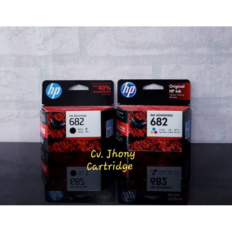 Tinta Cartridge Hp 682 Hitam Black dan warna tri colour