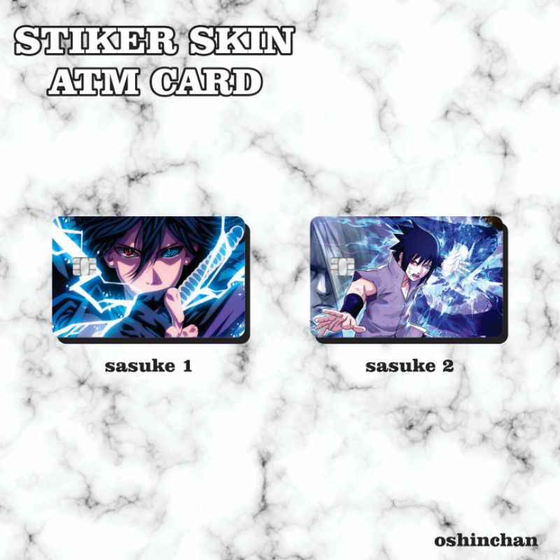 Sticker Skin Card HOLOGRAM Sasuke Uchiha - Vinyl ATM Debit Credit