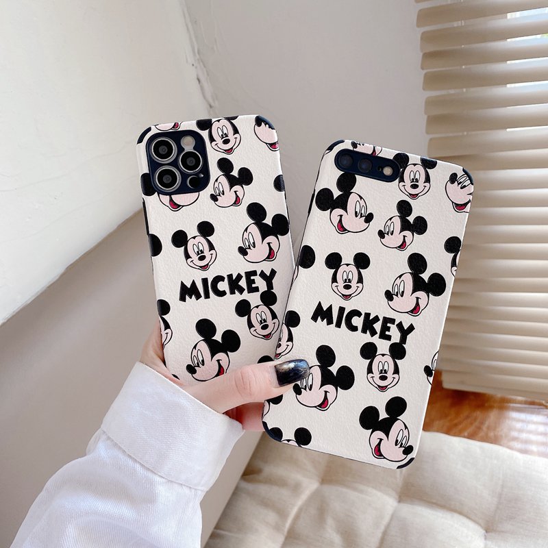 Full Mickey Casing iP iPhone 6 6S 7 8 + Plus X XR SE 2020 XS Max 11 12 mini Pro Max Fine Hole Soft Case