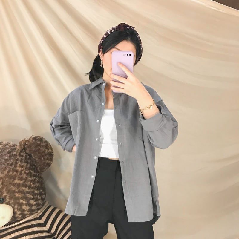 KEMEJA LINEN OVERSIZE / OLIVIA SHIRT / ATASAN WANITA