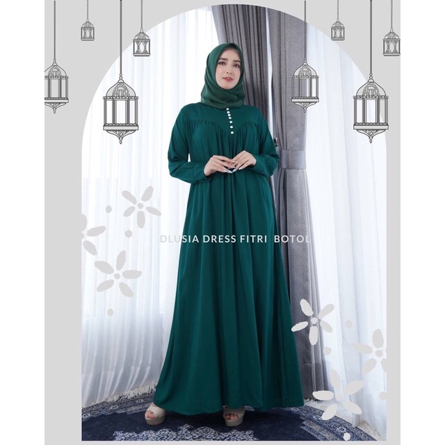 Daster Arab Dlusia FITRI Maxi Dress Rayon premium Gamis Syar'i