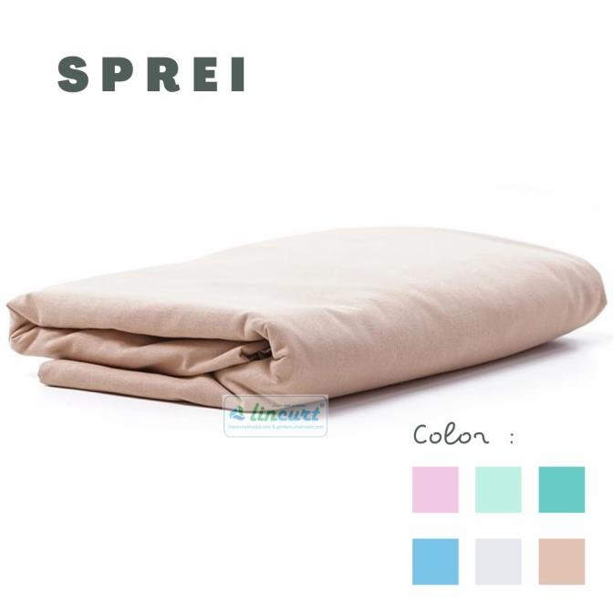 SPREI POLOS KATUN CVC 180 X 200 X 20