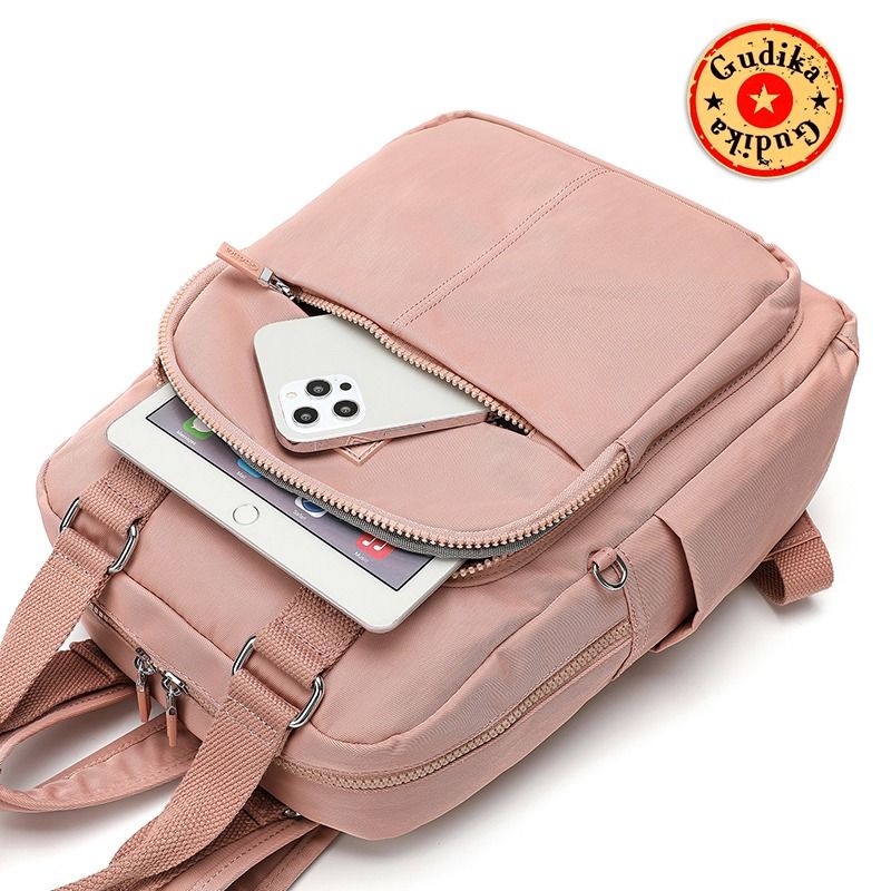 GUDIKA 5206 - Tas Ransel Laptop Wanita Kekinian Import Original Terbaru Bahan Nilon Waterproof Anti Air Premium Korea bisa muat banyak barang banyak slot kocek terlaris - tas wanita - tas cewek - tas kerja - tas laptop - rangsel - gudika bag - tas gudika-2