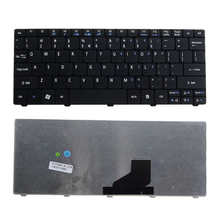 Keyboard Laptop Acer Aspire One NAV50 PAV70 PAV80 532 532H Hitam