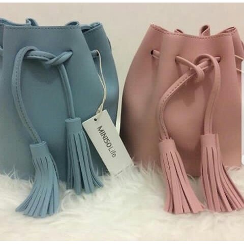 TAS IMPORT JEPANG MINISO BUCKET TAS KULIAH KERJA SIMPLE KEKINIAN