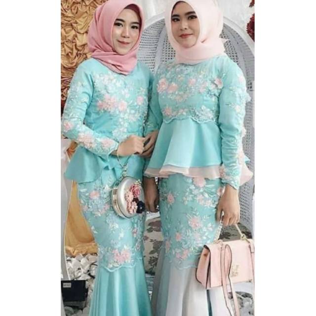 Gaun muslim, dress duyung peplum