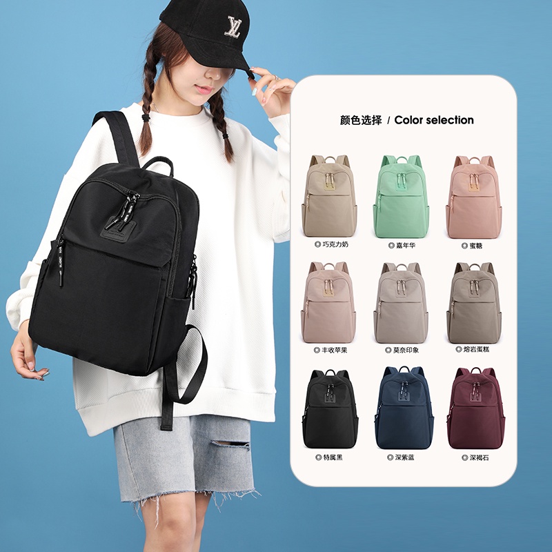 BOBO FASHION0 - Tas ransel laptop bobo 2602 Tas ransel wanita bisa muat Laptop 15in bahan nilon waterproof-2