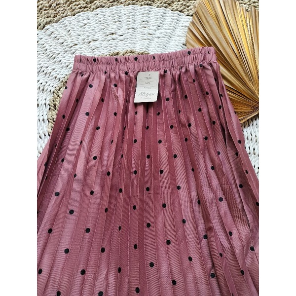 Rok Plisket Polkadot Dewasa Rok Plisket Murah