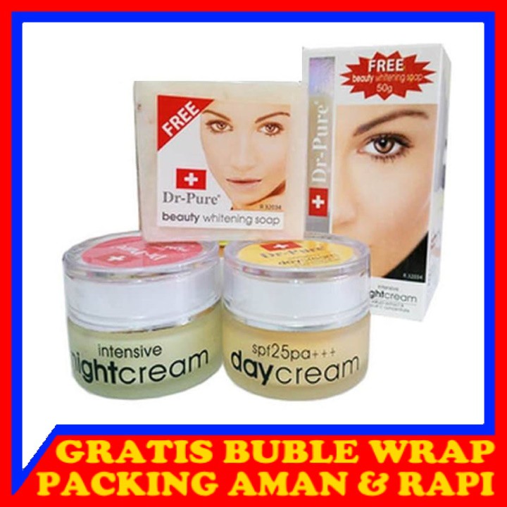 Paket Cream Dr Pure Krim Perawatan Wajah Original Bpom Memutihkan Menghaluskan Kulit Wajah