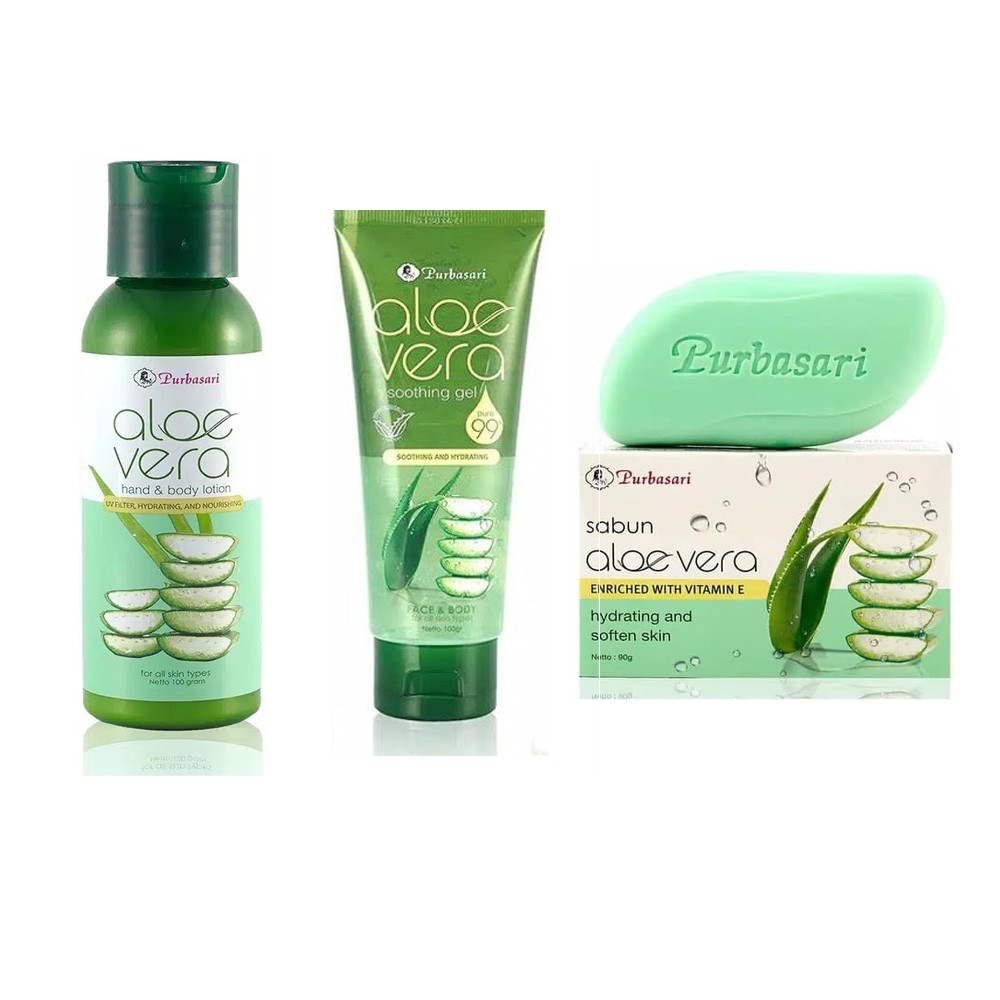 Purbasari Aloe Vera Sabun / Shooting Gel / Body Lotion
