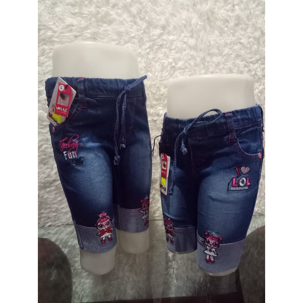  Celana  Jeans  Selutut Stik  Balik  Anak Perempuan Shopee 