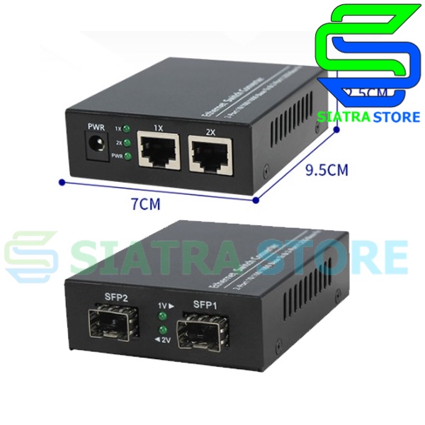 LNX Media Converter FO 2 SFP Port 2 Port Gigabit |2SFP 2LAN FO Switch