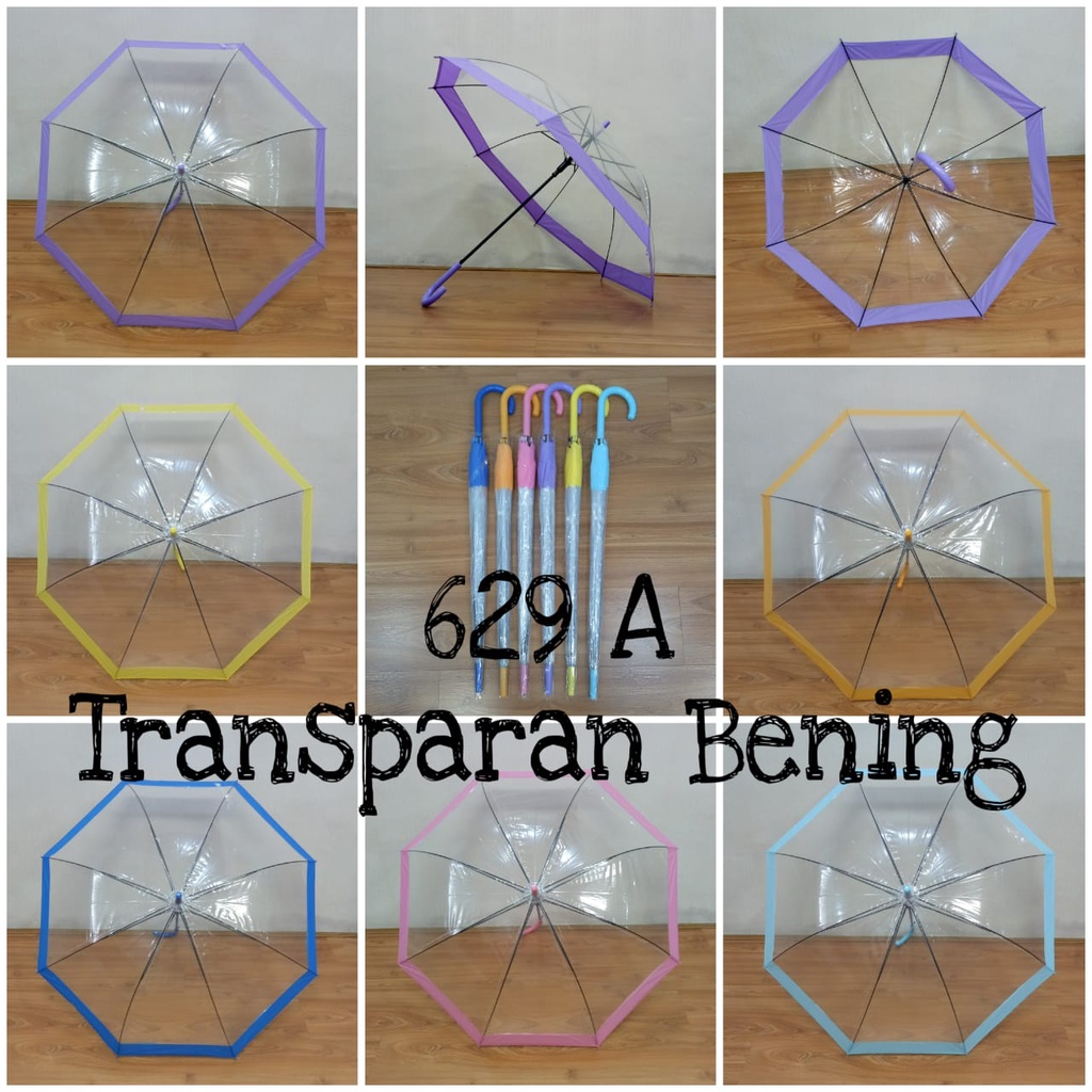 [SB Grosir] payung transparan bening 629-A