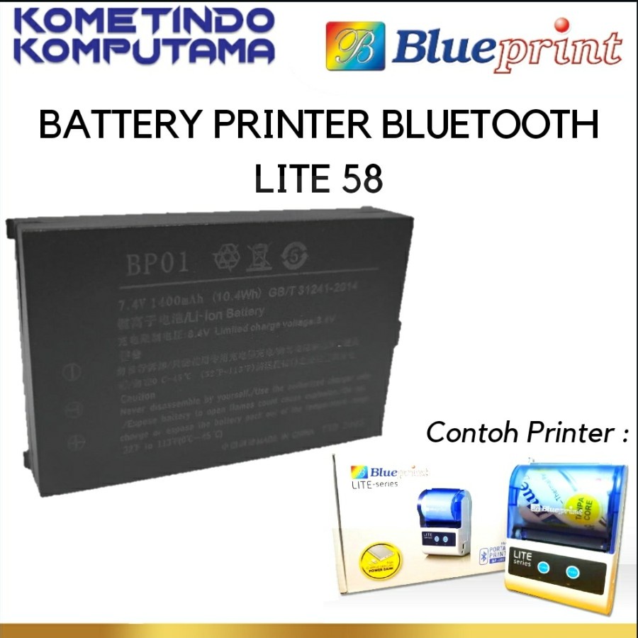 LITE58 BATERAI / BATTERY / BATRE ORIGINAL THERMAL PRINTER BLUEPRINT LITE 58