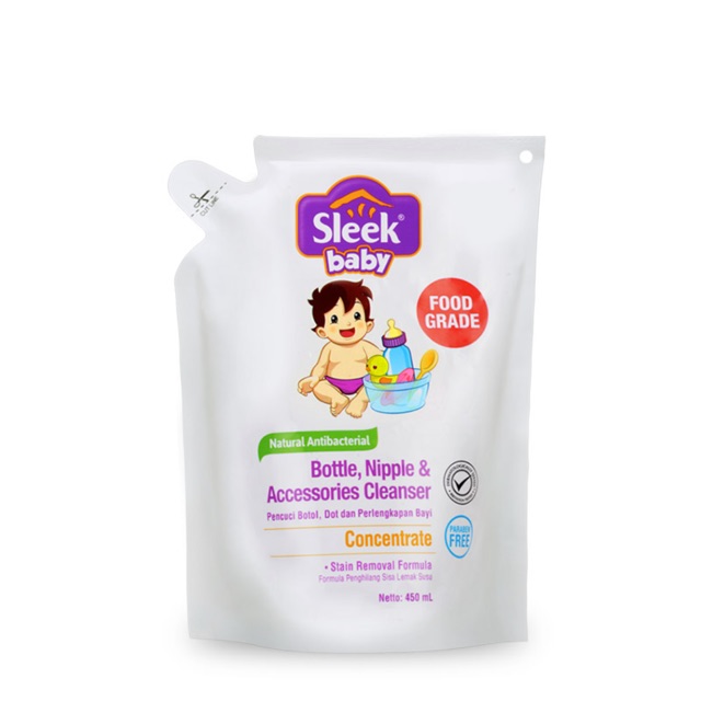 Sleek baby bottle and Nipple Cleanser 450ml Refill