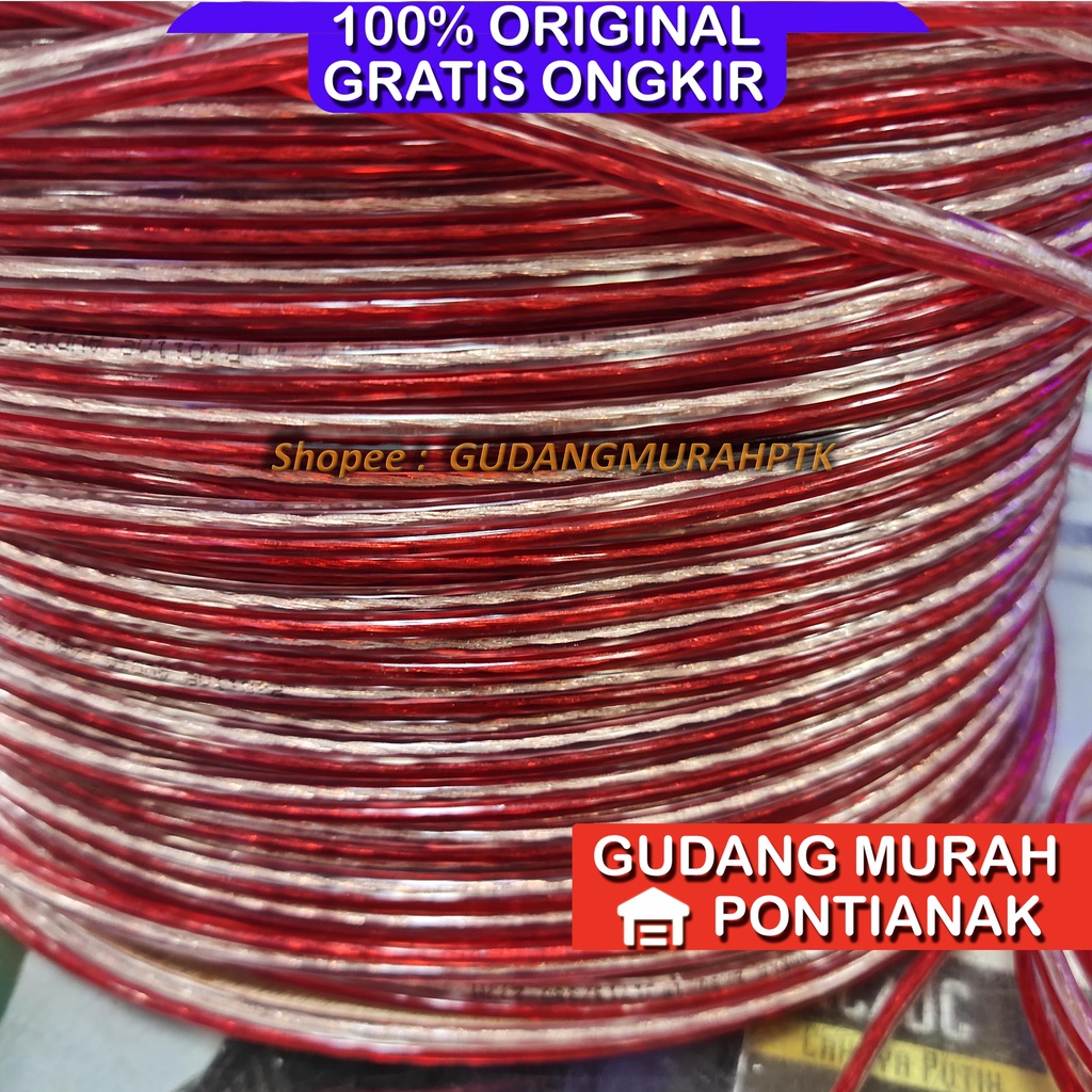 Kabel Listrik Transparant Bening Audio ukuran 30 kualitas Bagus 2x30