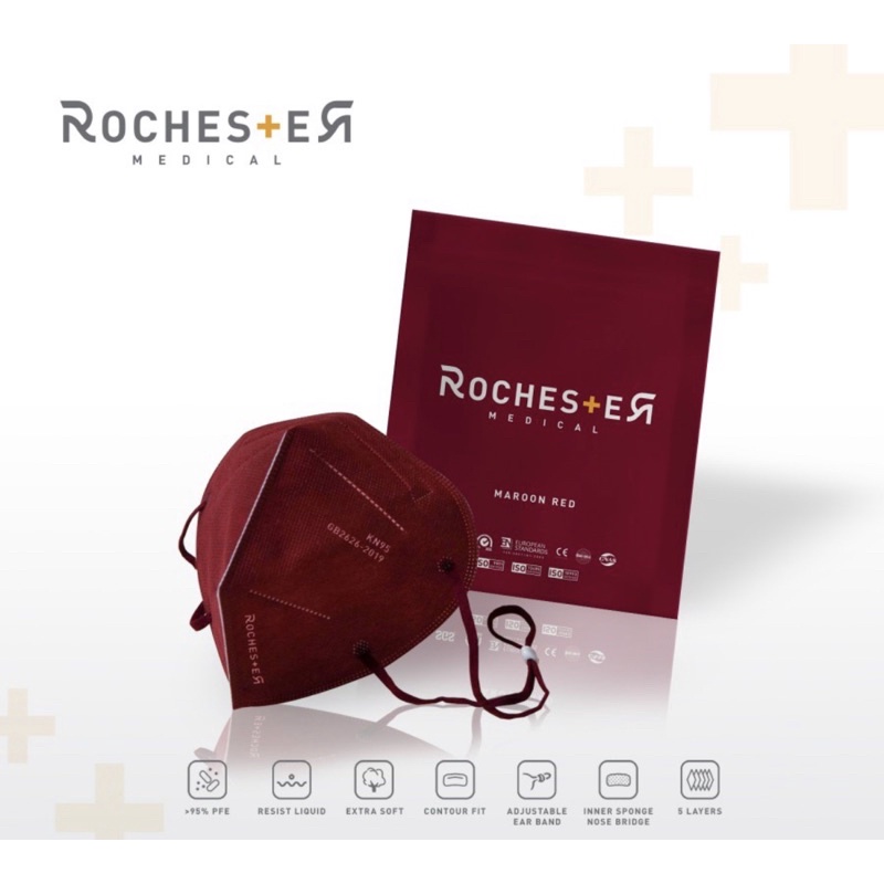 Rochester Mask in Maroon