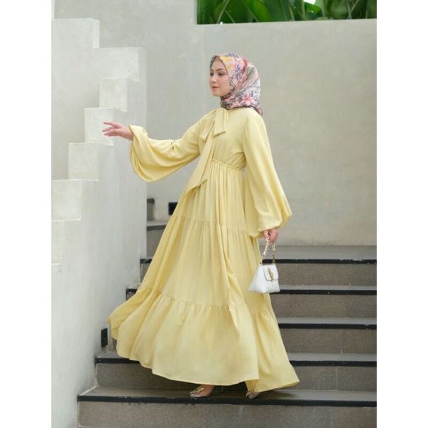 1KG MUAT 3PCS | GANI DRESS RUFFLE SUPER FLOWY AIRFLOW CRINKLE OOTD HARI RAYA FASHION GROSIR WANITA TERMURAH