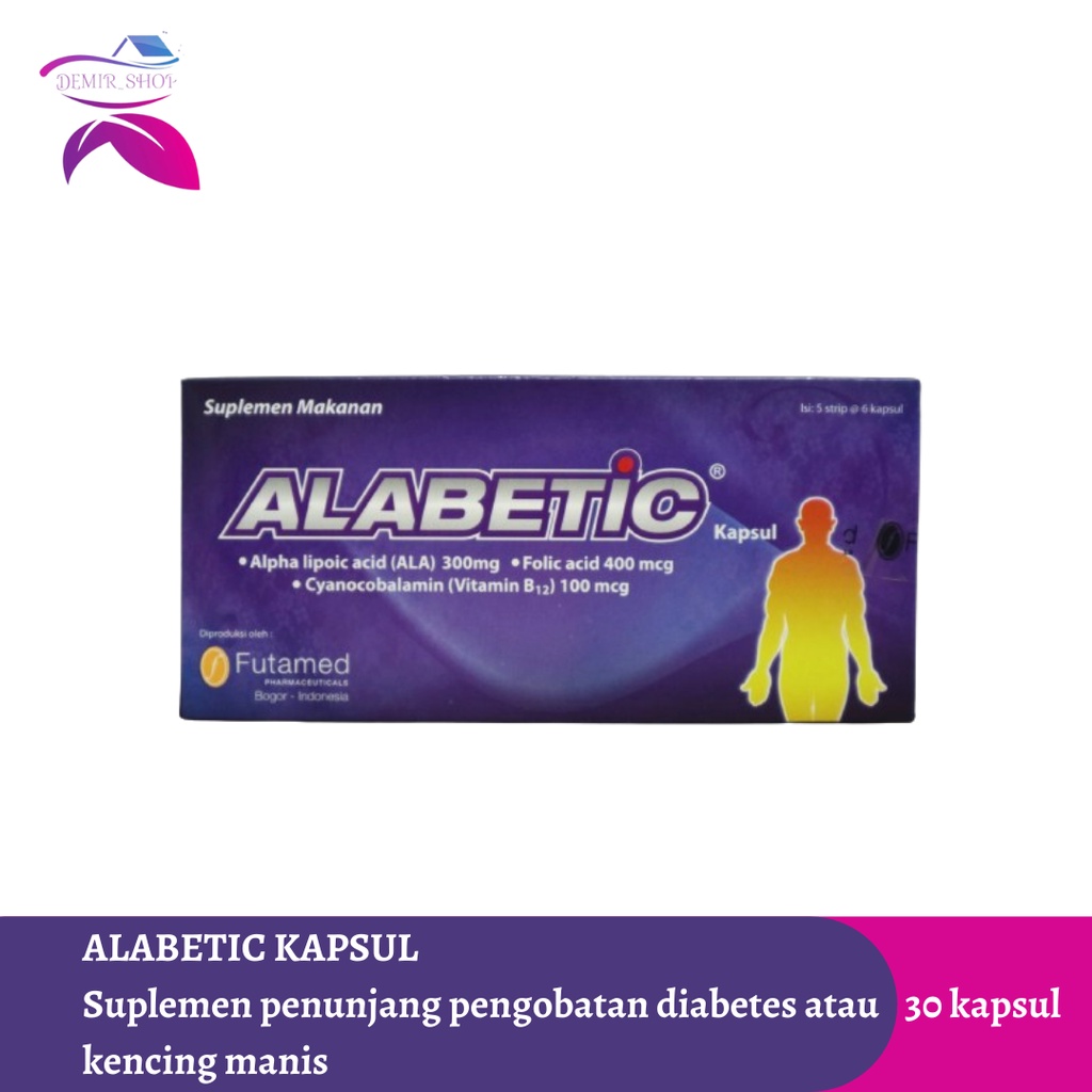 Alabetic Kapsul Alpha Lipoic Acid / Suplemen Penunjang Pengobatan Diabetes