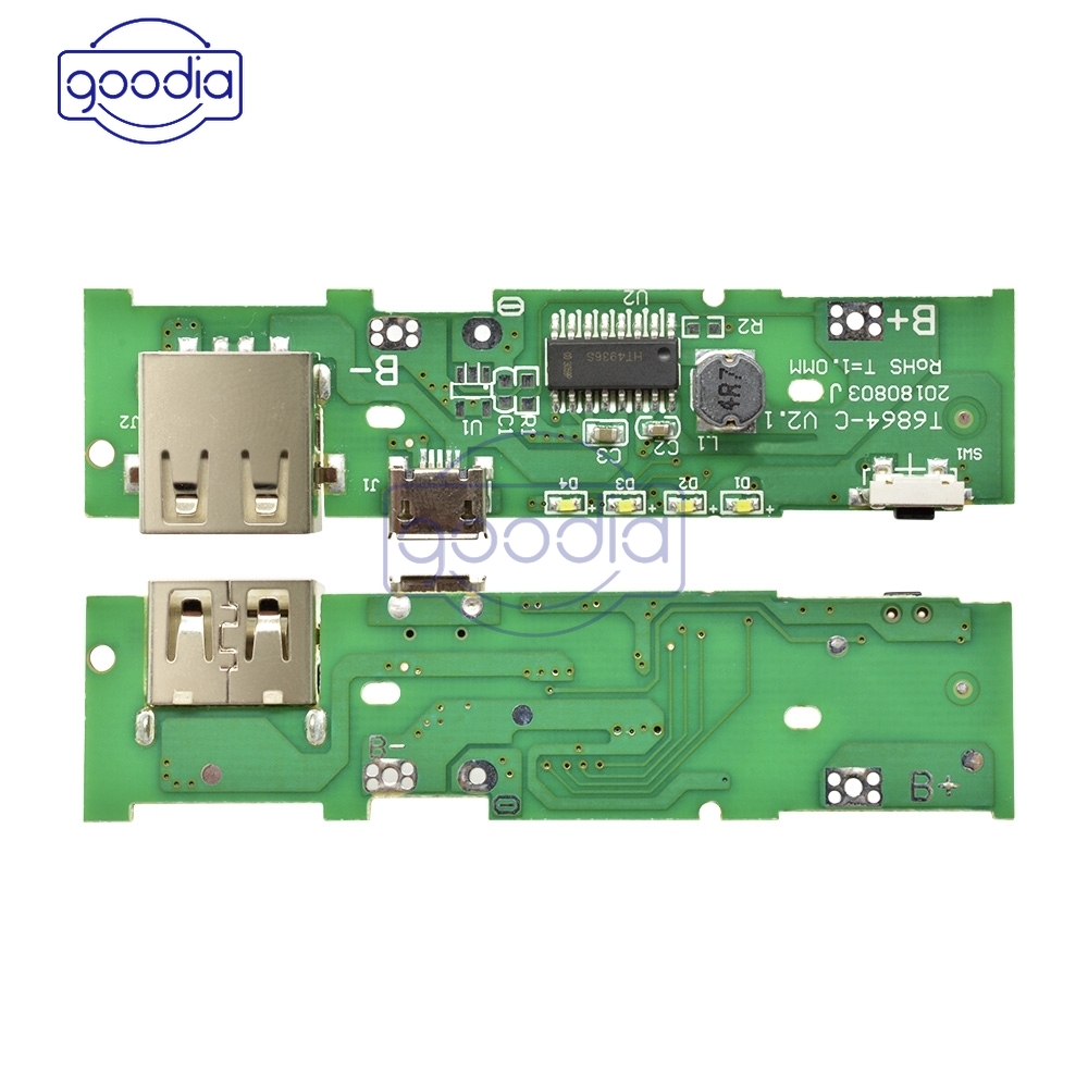 [IN STOCK/COD]Modul PCB Board Power Bank Charger USB 5V 2A 5V Untuk Baterai 18650