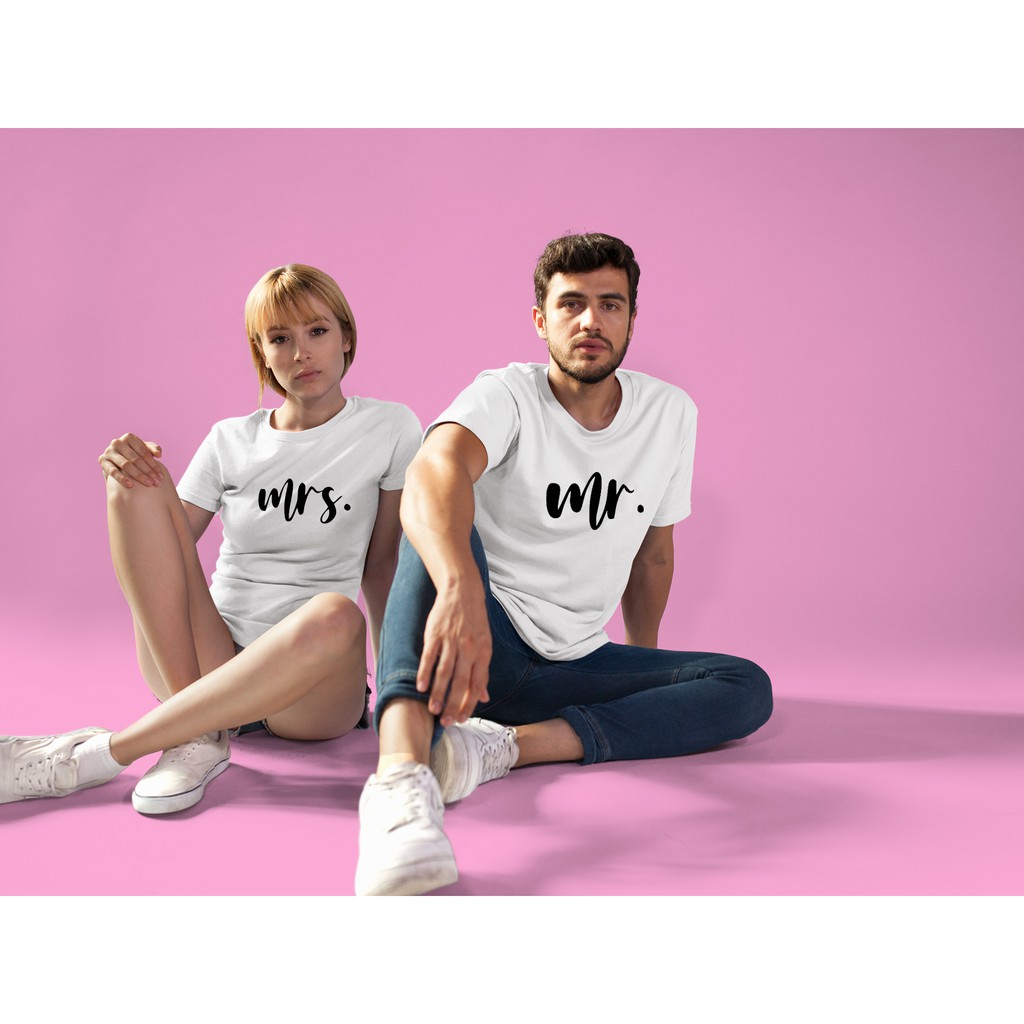 kaos couple LATINA MR MRS baju kapelan lengan pendek bisa beli satuan