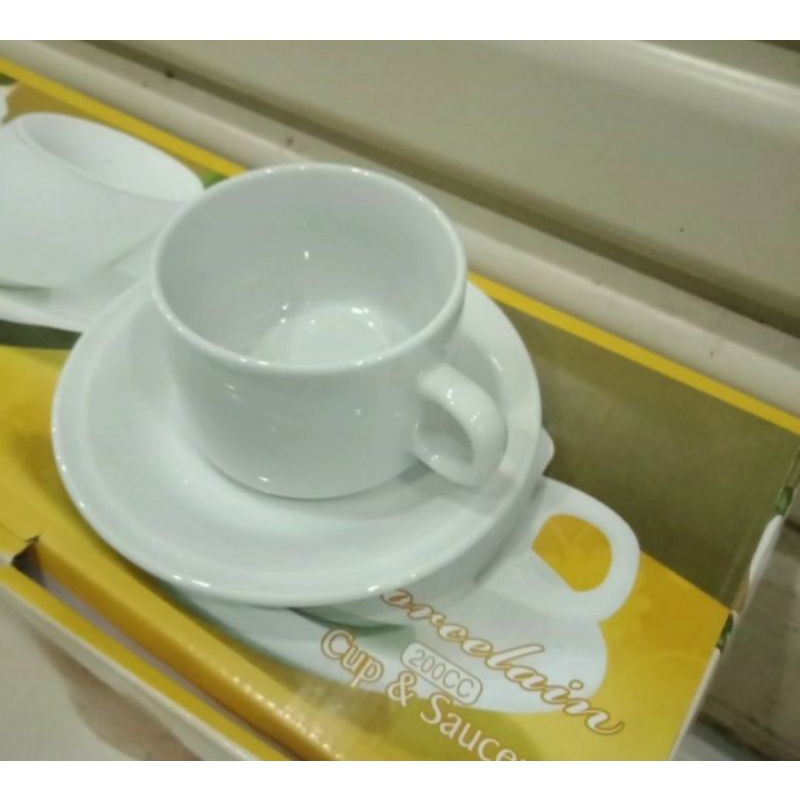 CANGKIR SET KERAMIK POLOS 200 ML