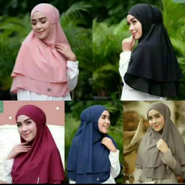 Hijab bargo maryam double layer