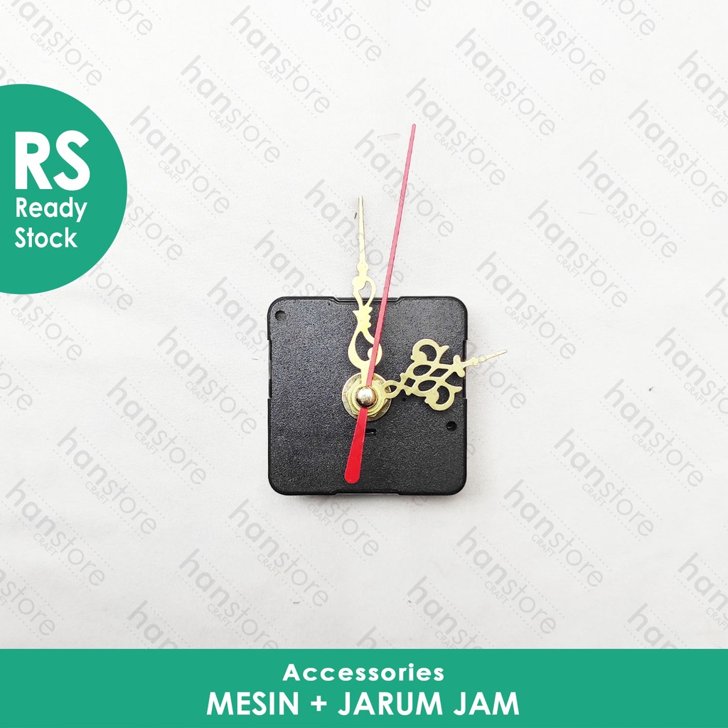 RS Mesin Jam Dinding Quartz Standart Bersuara / Jarum Polos / Jarum Motif Keriting / Jam Dinding