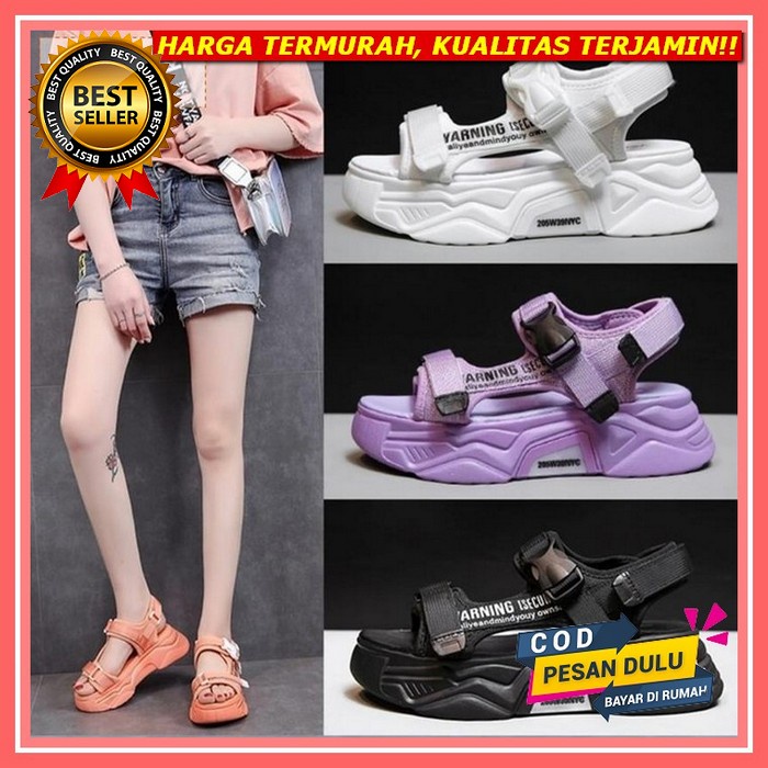 Sandal Sendal Gunung Slip On Slop Wanita Cewek Remaja Dewasa Casual Kasual Santai Sport Olahraga Tra