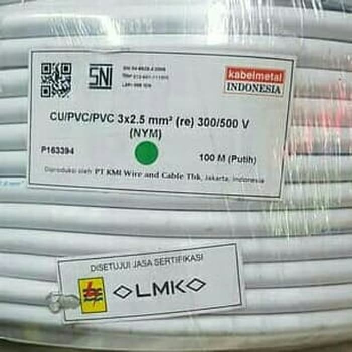 KABEL NYM 3X2.5 MERK 4 BESAR METAL/SUPREME,ETERNA ,JEMBO 100 METER