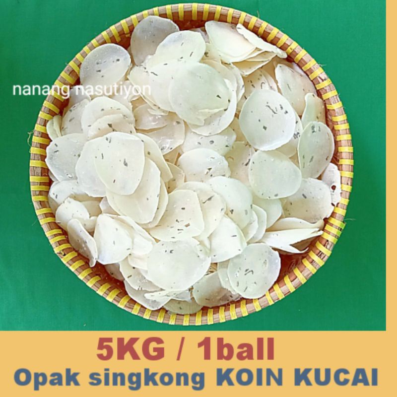 

KEMASAN 5KG / 1BALL KERIPIK OPAK SINGKONG KOIN KUCAI MENTAH WONOSOBO