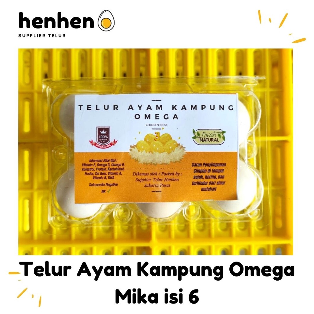 

RB TELUR KAMPUNG OMEGA Organik Kemasan Mika Isi 6, 10,15 Supplier Telur Hen-hen